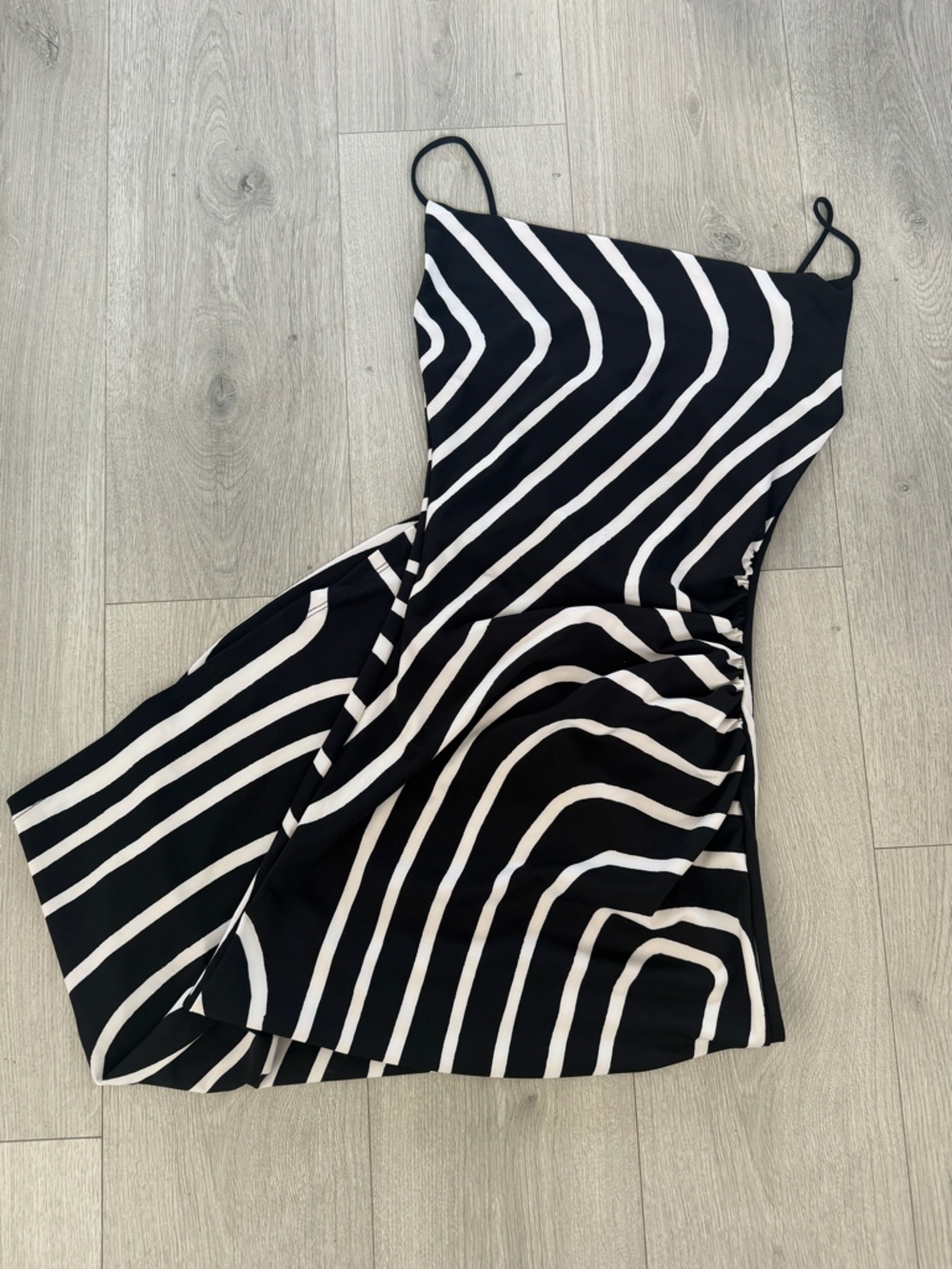 H&M Black and White Striped Dress